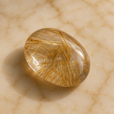 Rutilated Quartz Doublet