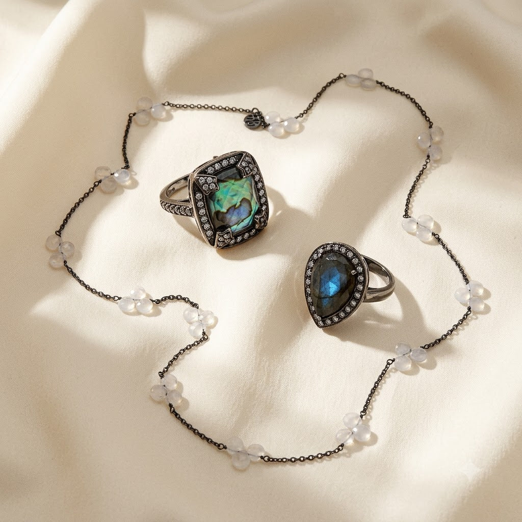 Sterling Silver Black Rhodium Plated