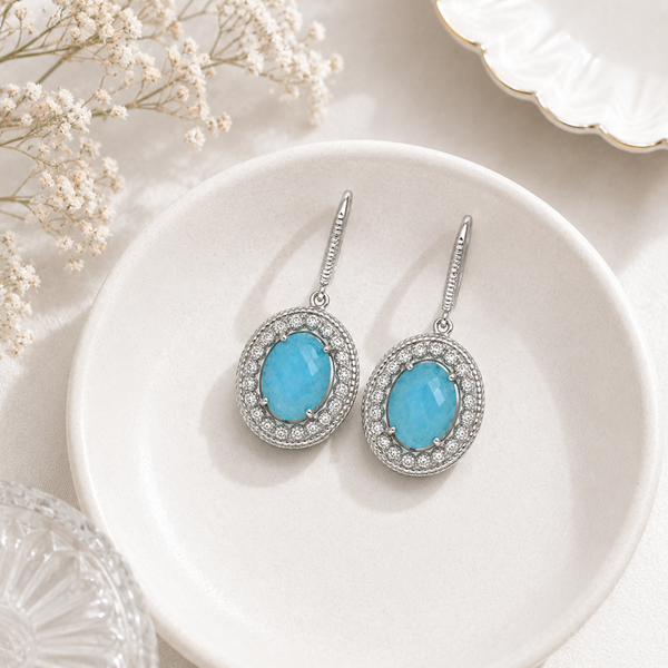 Rainbow Moonstone Doublet Unique Gemstone Drop Earrings Sterling Silver Rhodium