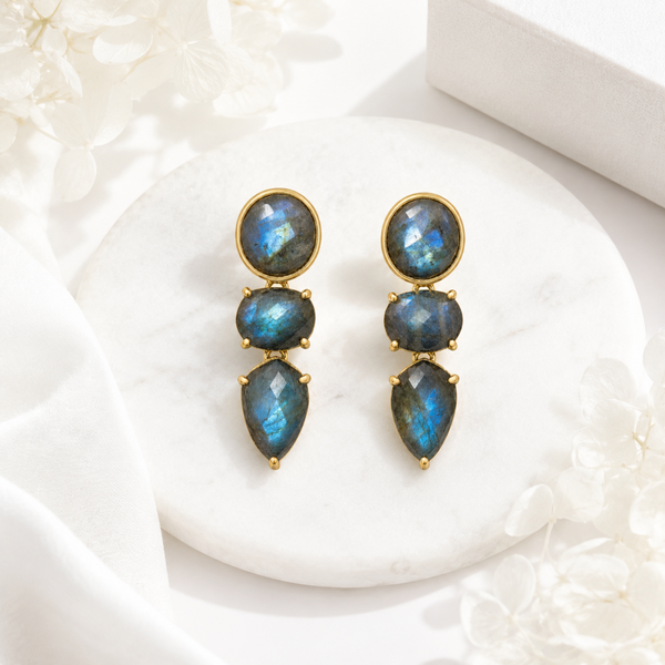 TEST — Labradorite Drop Earrings in Sterling Silver