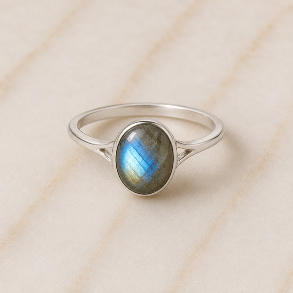 TEST — Labradorite Solitaire Ring in Sterling Silver