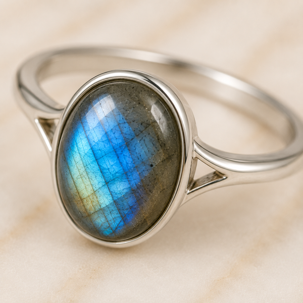 TEST — Labradorite Solitaire Ring in Sterling Silver