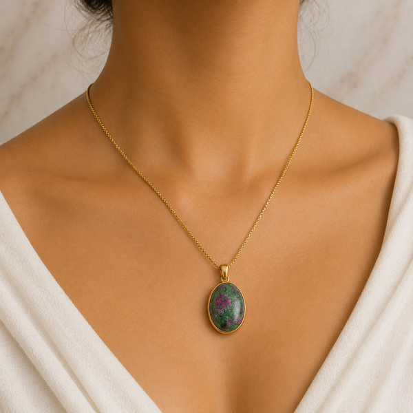 TEST — One of a Kind Ruby in Zoisite Pendant